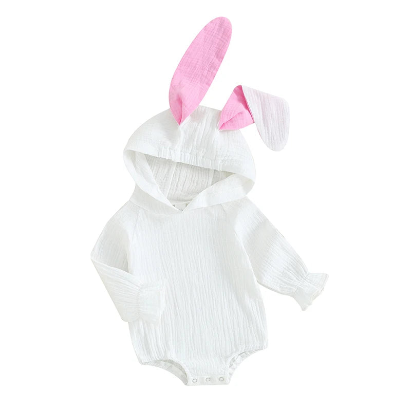 KMK - Easter Outfit Bunny Ear Hoodie Romper