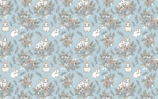 KMK - Easter Rabbit Floral Backdrop