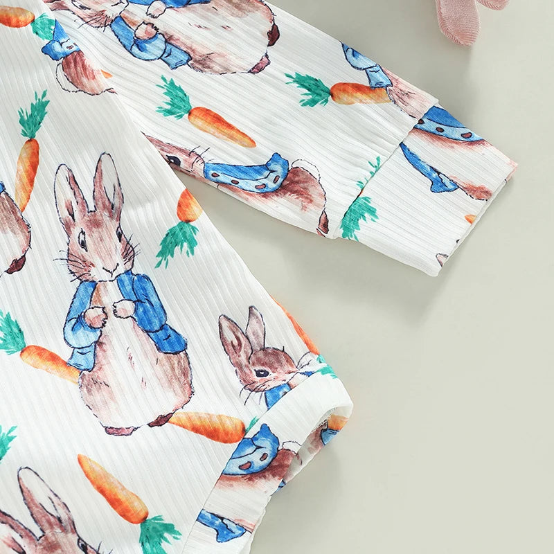 KMK - Easter Rabbit Hooded Long Sleeve romper