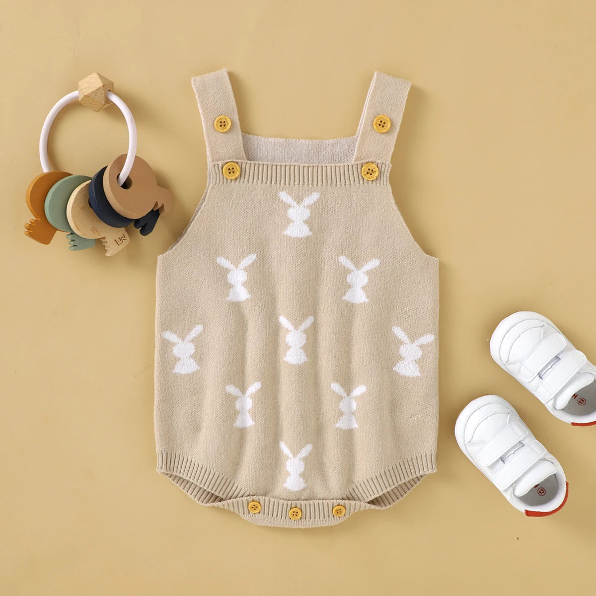 KMK - Easter Rabbit Sleeveless Knitted Romper