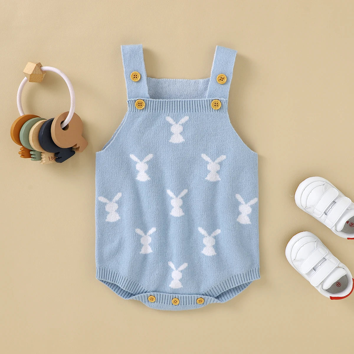 KMK - Easter Rabbit Sleeveless Knitted Romper