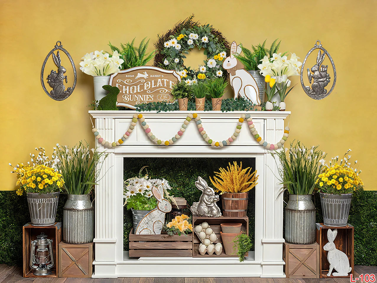 KMK - Easter Yellow Mantle Backdrop