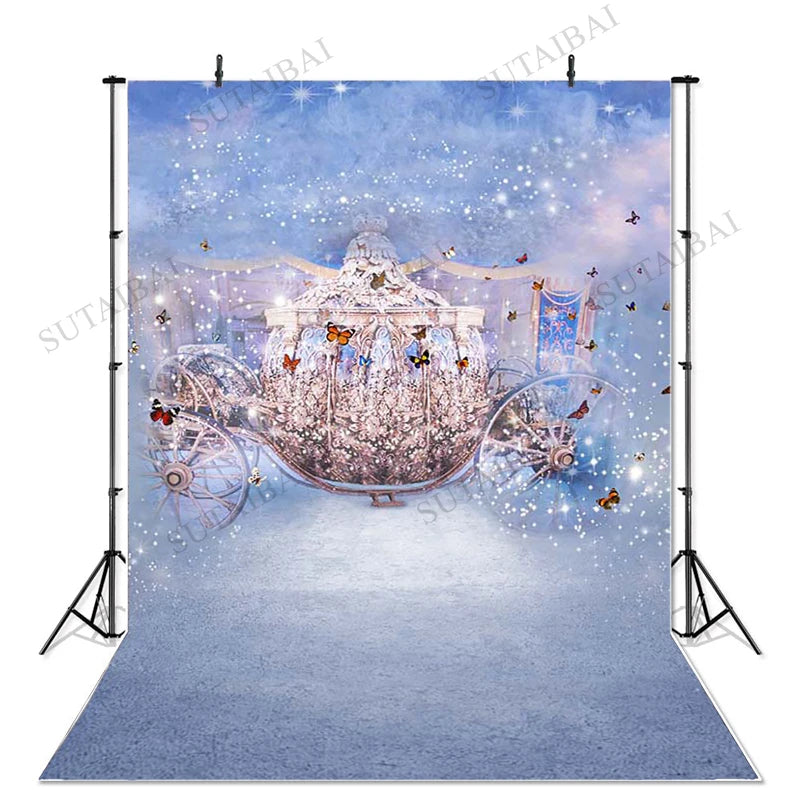 KMK - Fairy Tale Cinderella Carriage Backdrop