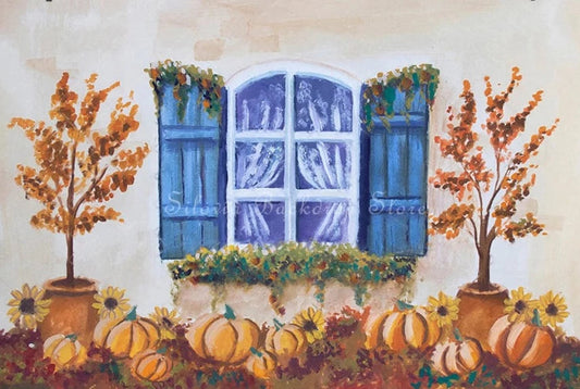 KMK - Fall Halloween Window Backdrop