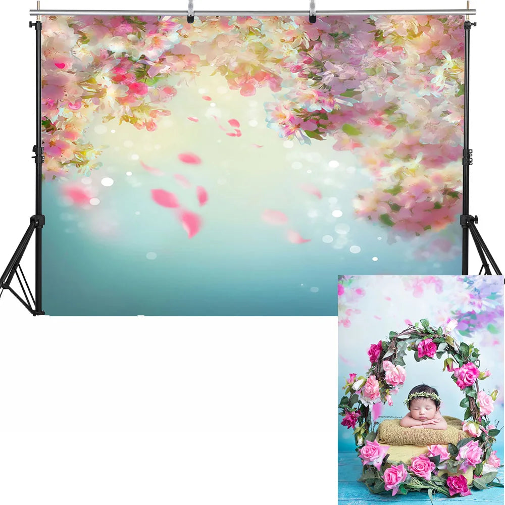 KMK - Falling Floral Watercolour Backdrop