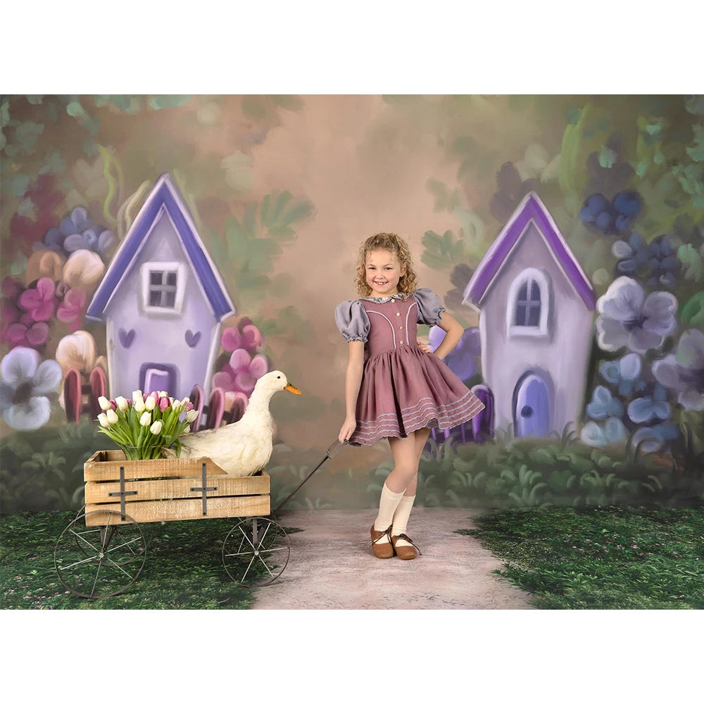 KMK - Farm House Flowers Backdrop