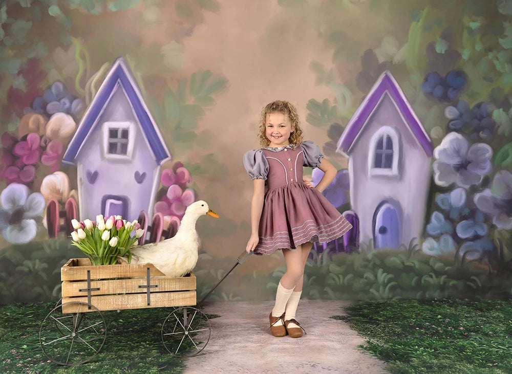 KMK - Farm House Flowers Backdrop