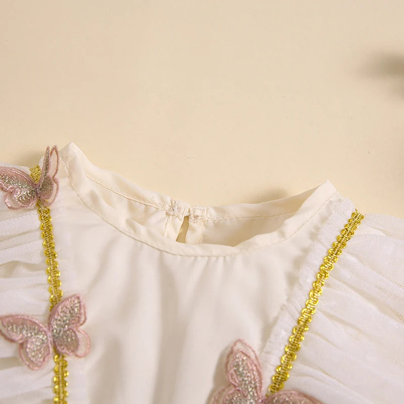 KMK - Floral Embroidery Tutu Dress