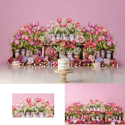 KMK - Floral Farm Stand Backdrop