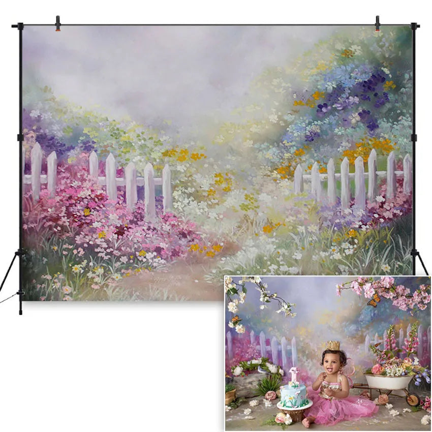 KMK - Floral Garden Backdrop