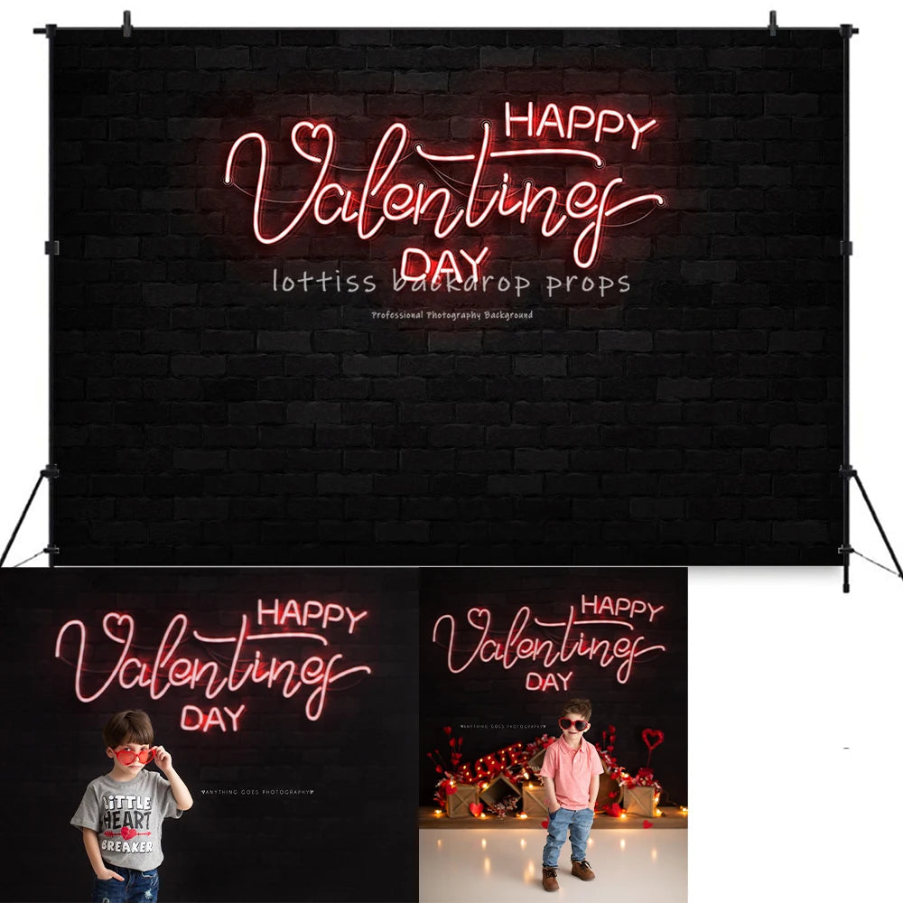 KMK - Floral Heart Valentines Backdrop