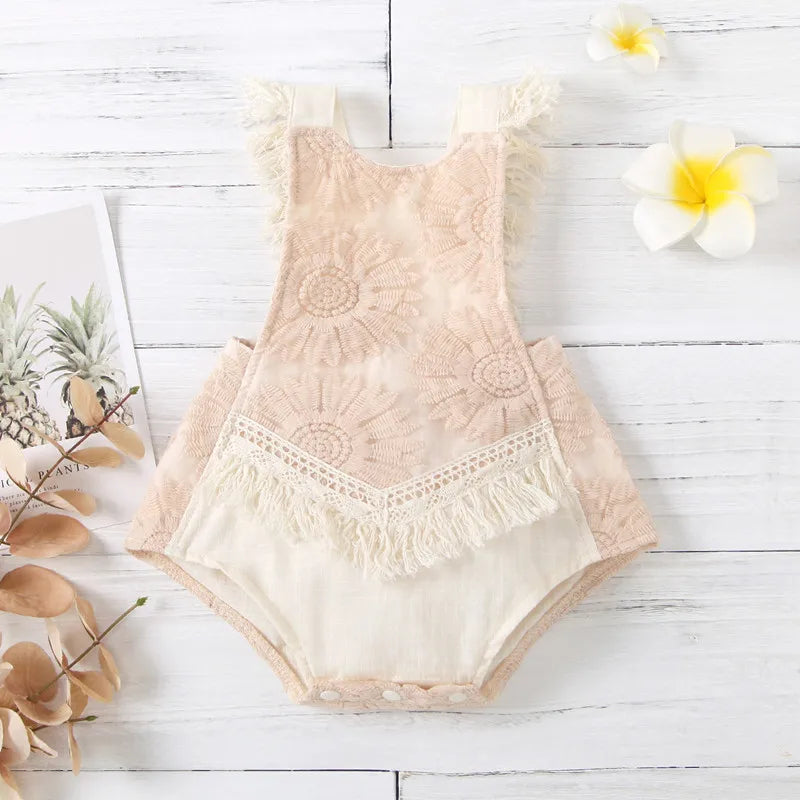 KMK - Floral Lace Sleeveless Romper