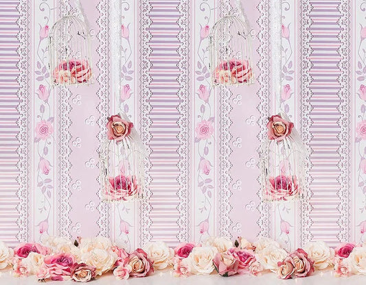 KMK - Floral Lace Wallpaper Backdrop