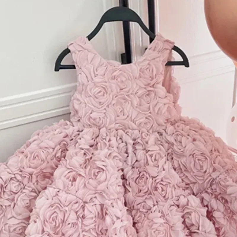 KMK - Floral Ruffled Princess Tutu Dress