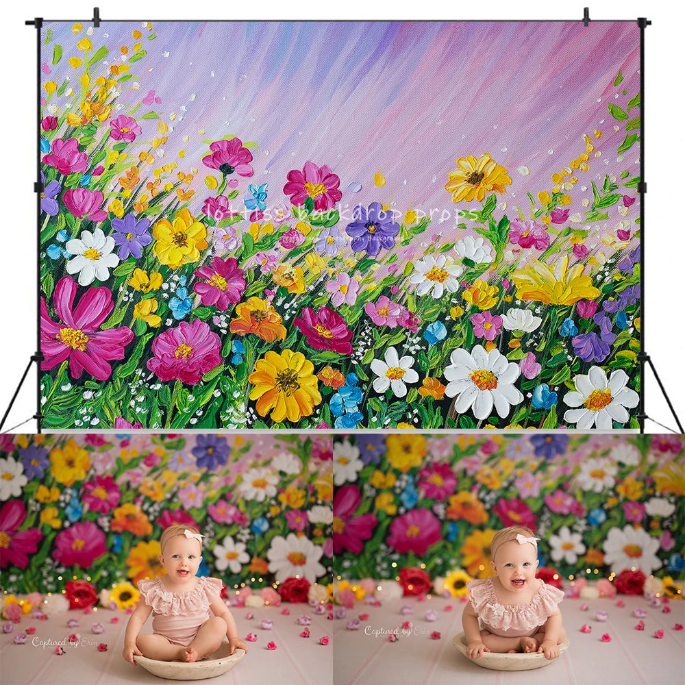 KMK - Floral Sea Garden Backdrop