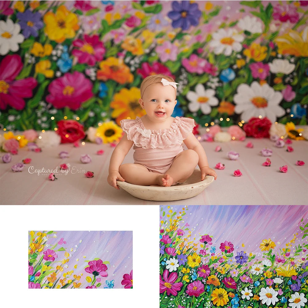 KMK - Floral Sea Garden Backdrop