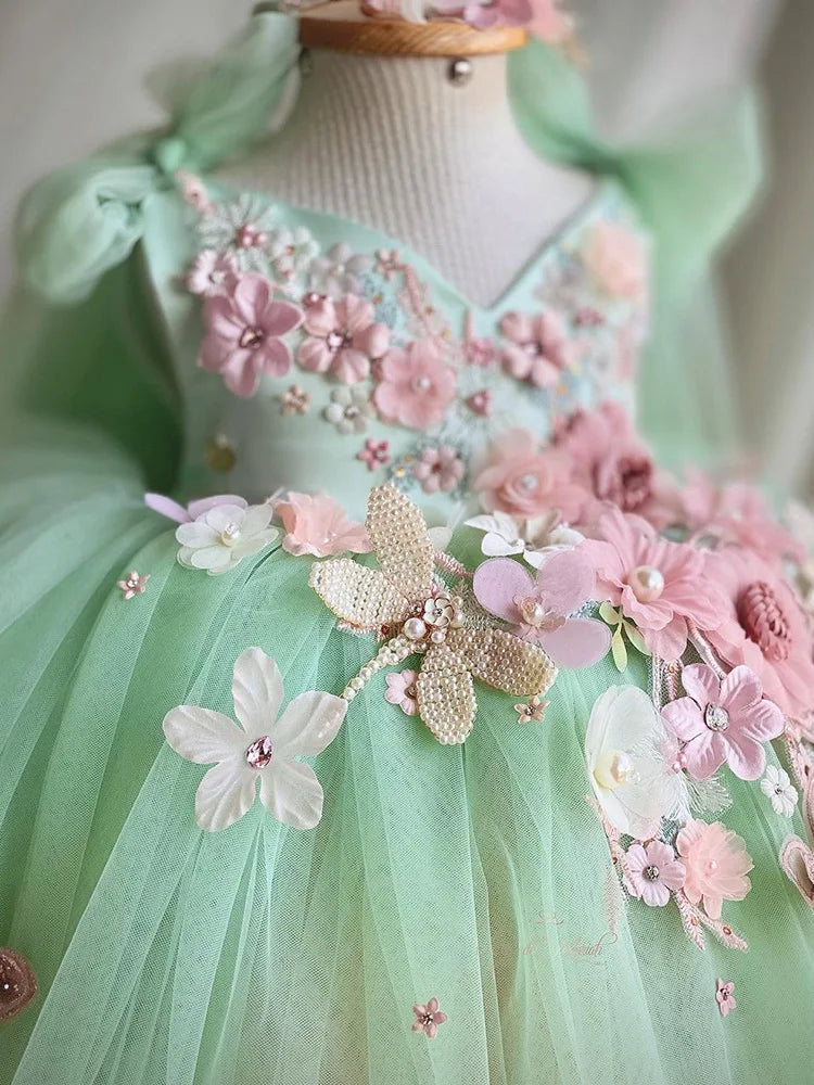 KMK - Floral Tulle Fluffy Dress