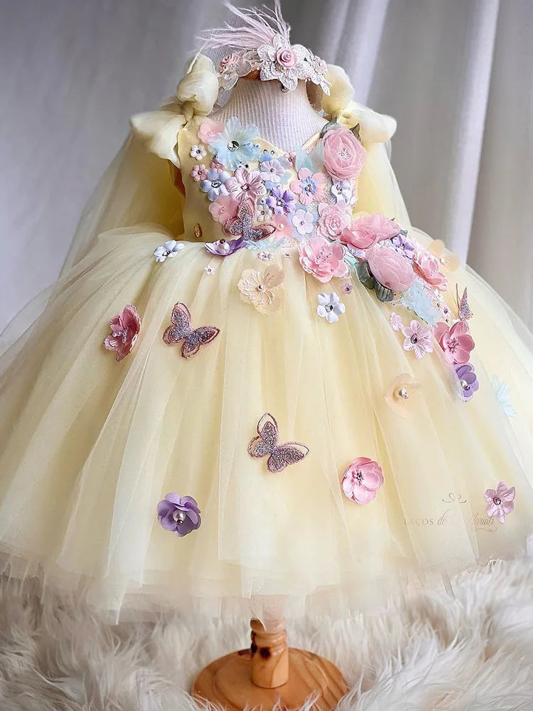 KMK - Floral Tulle Fluffy Dress