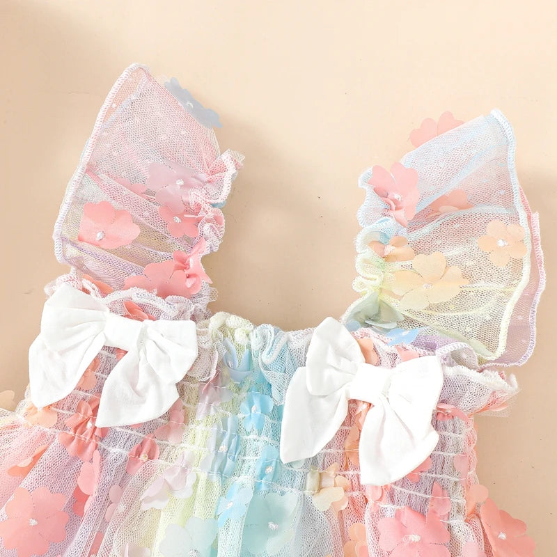 KMK - Floral Tulle Romper Dress