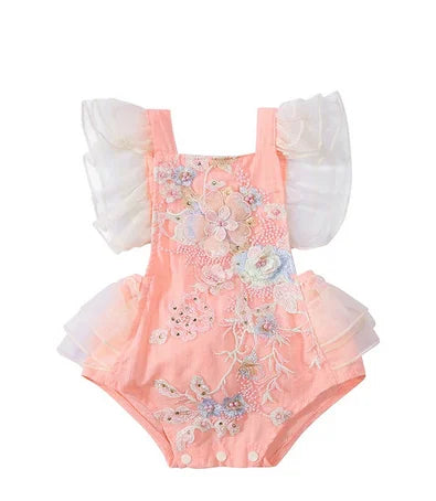 KMK - Floral embroidered Romper