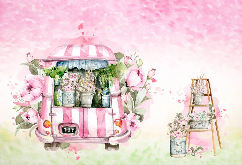 KMK - Flower Bus Backdrop