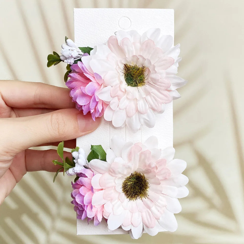 KMK - Flower Hair Clips 2pc Set