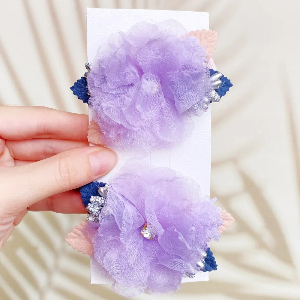 KMK - Flower Hair Clips 2pc Set