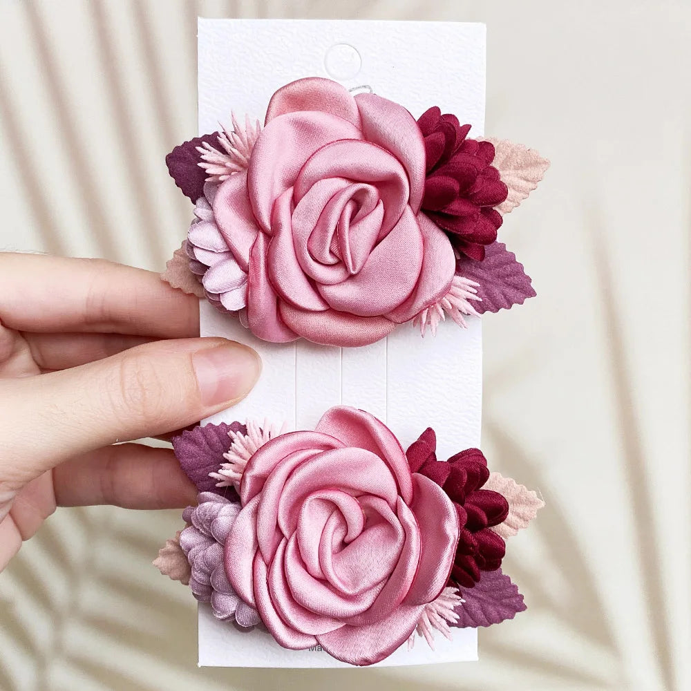 KMK - Flower Hair Clips 2pc Set