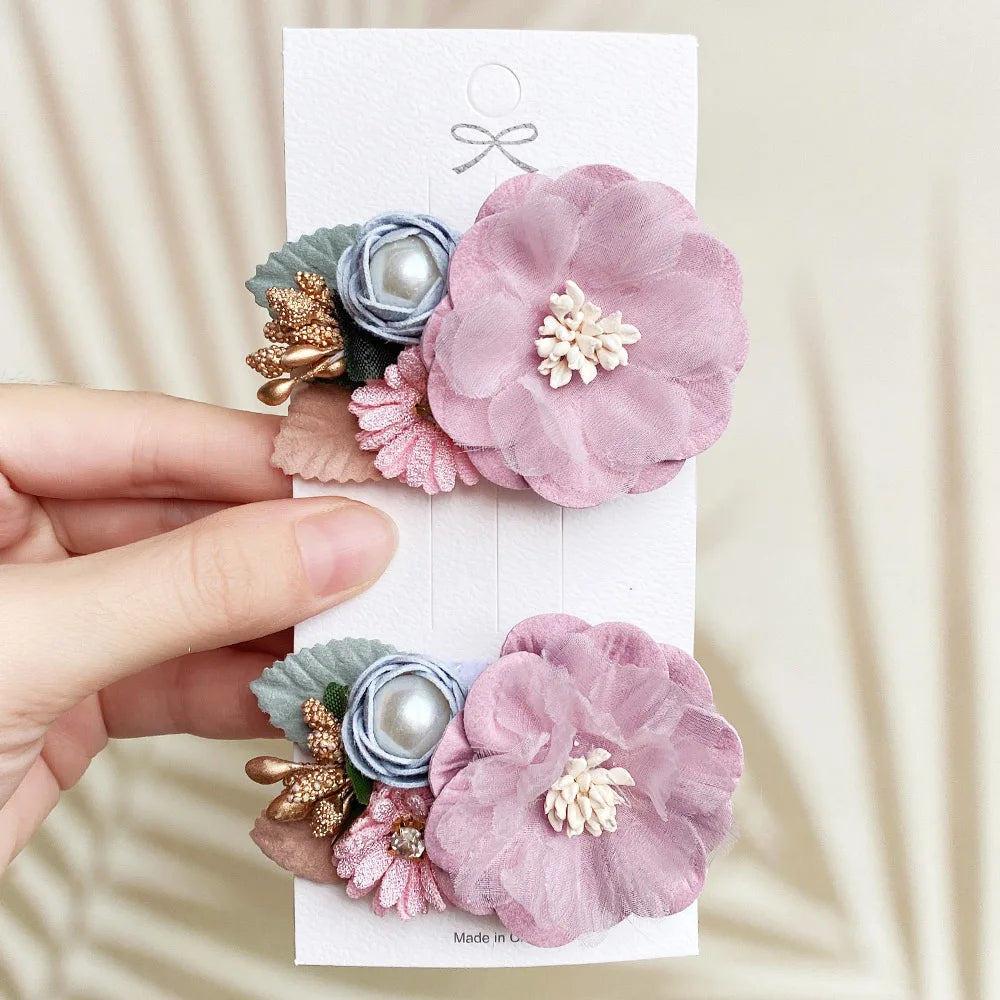 KMK - Flower Hair Clips 2pc Set