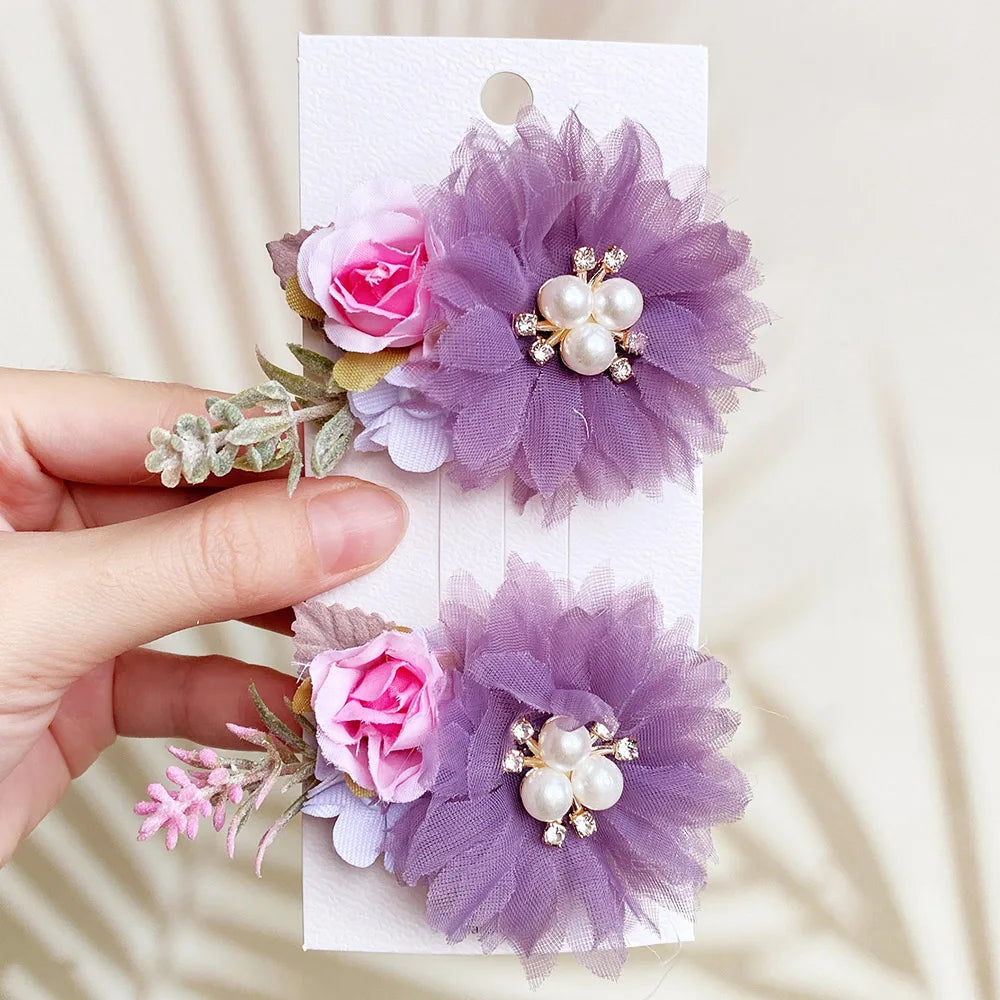 KMK - Flower Hair Clips 2pc Set