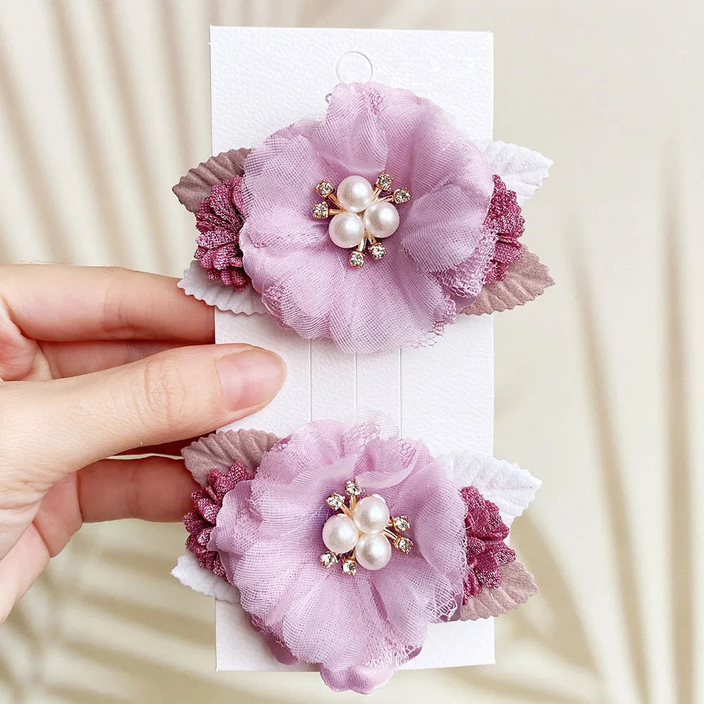 KMK - Flower Hair Clips 2pc Set