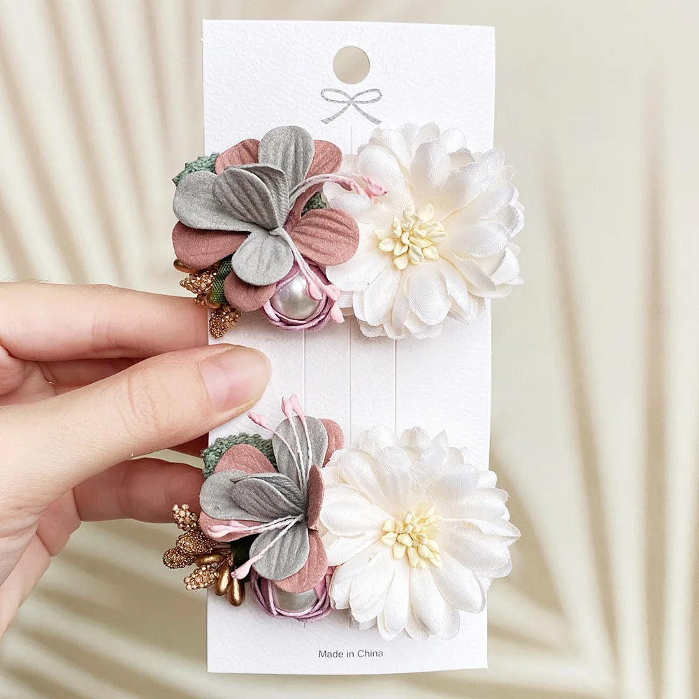 KMK - Flower Hair Clips 2pc Set