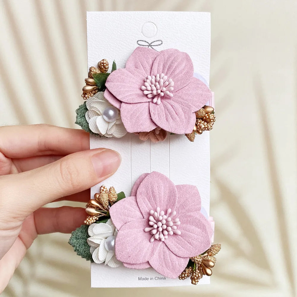 KMK - Flower Hair Clips 2pc Set