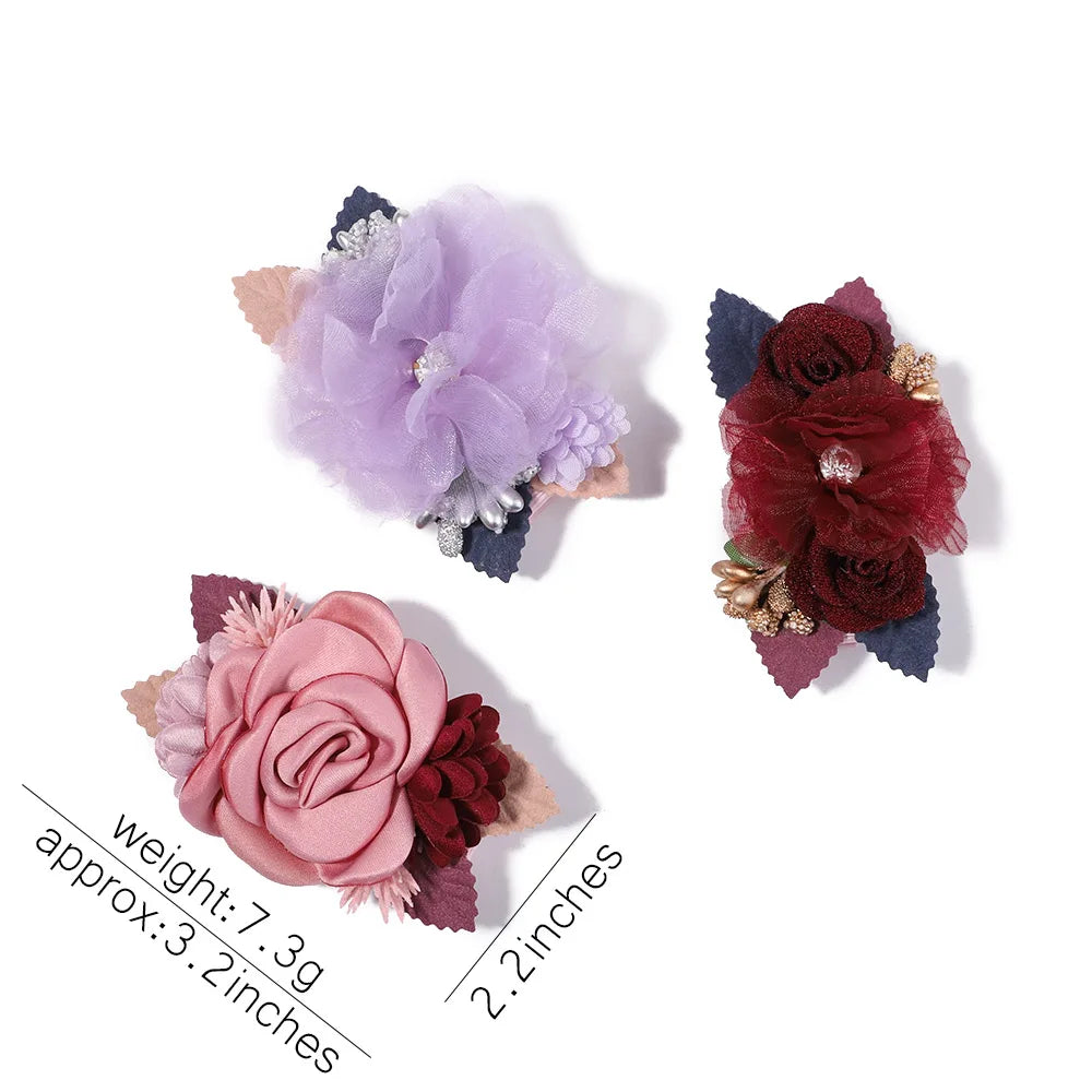 KMK - Flower Hair Clips 2pc Set