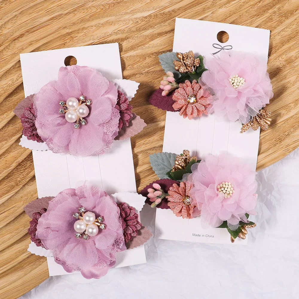 KMK - Flower Hair Clips 2pc Set