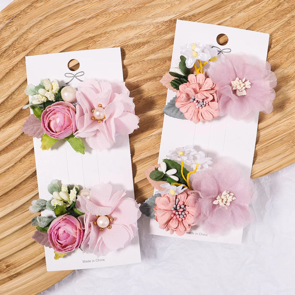 KMK - Flower Hair Clips 2pc Set