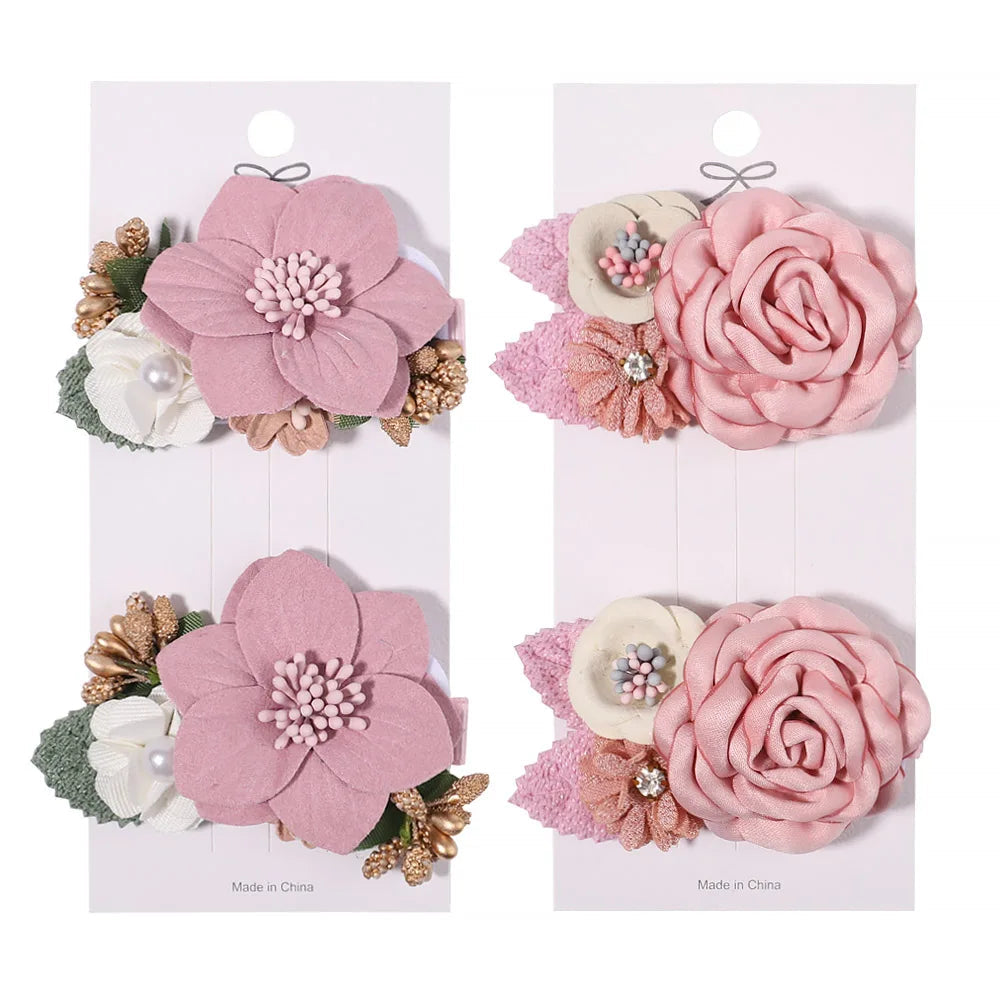 KMK - Flower Hair Clips 2pc Set