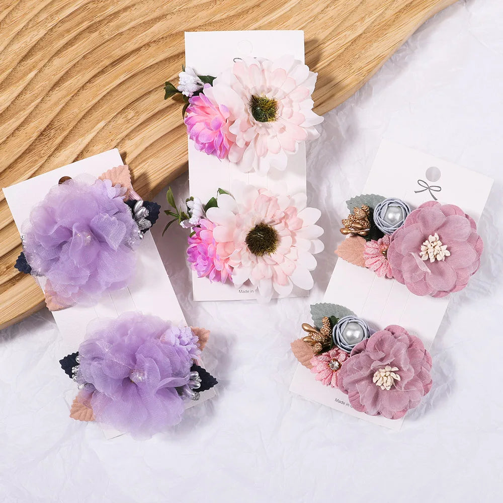 KMK - Flower Hair Clips 2pc Set