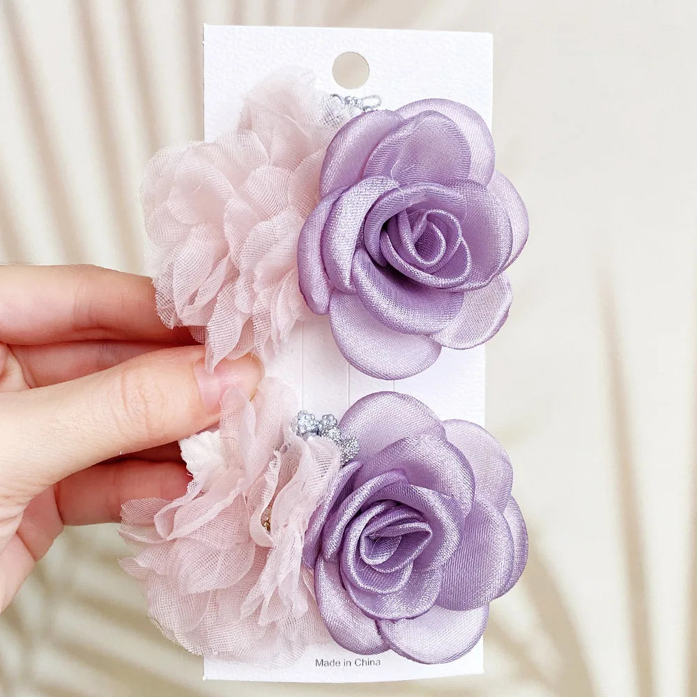 KMK - Flower Hair Clips 2pc Set