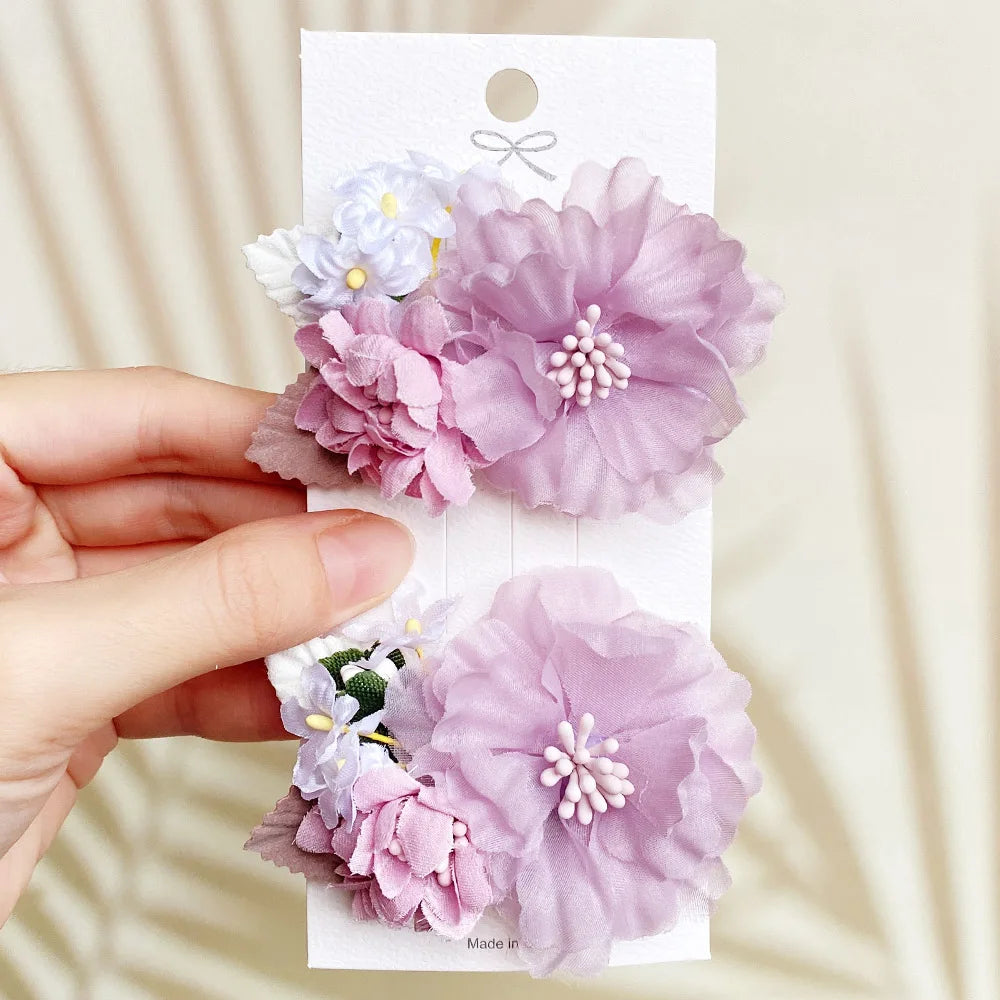 KMK - Flower Hair Clips 2pc Set