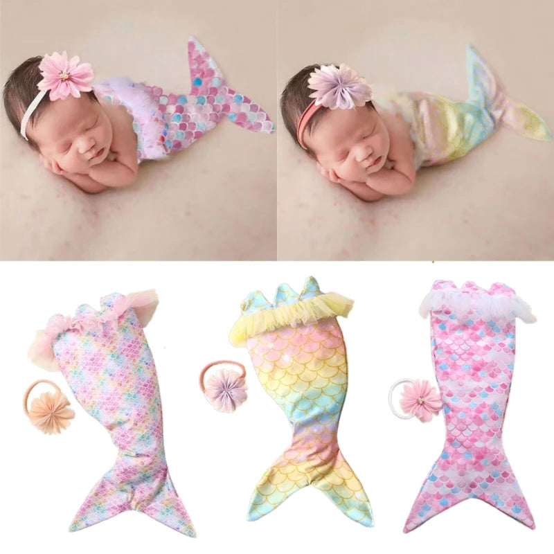 KMK - Flower Headband & Mermaids Tail 2 piece Set