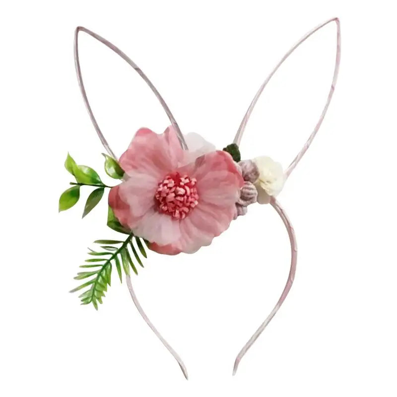 KMK - Flower Rabbit Ears Bunny Headband