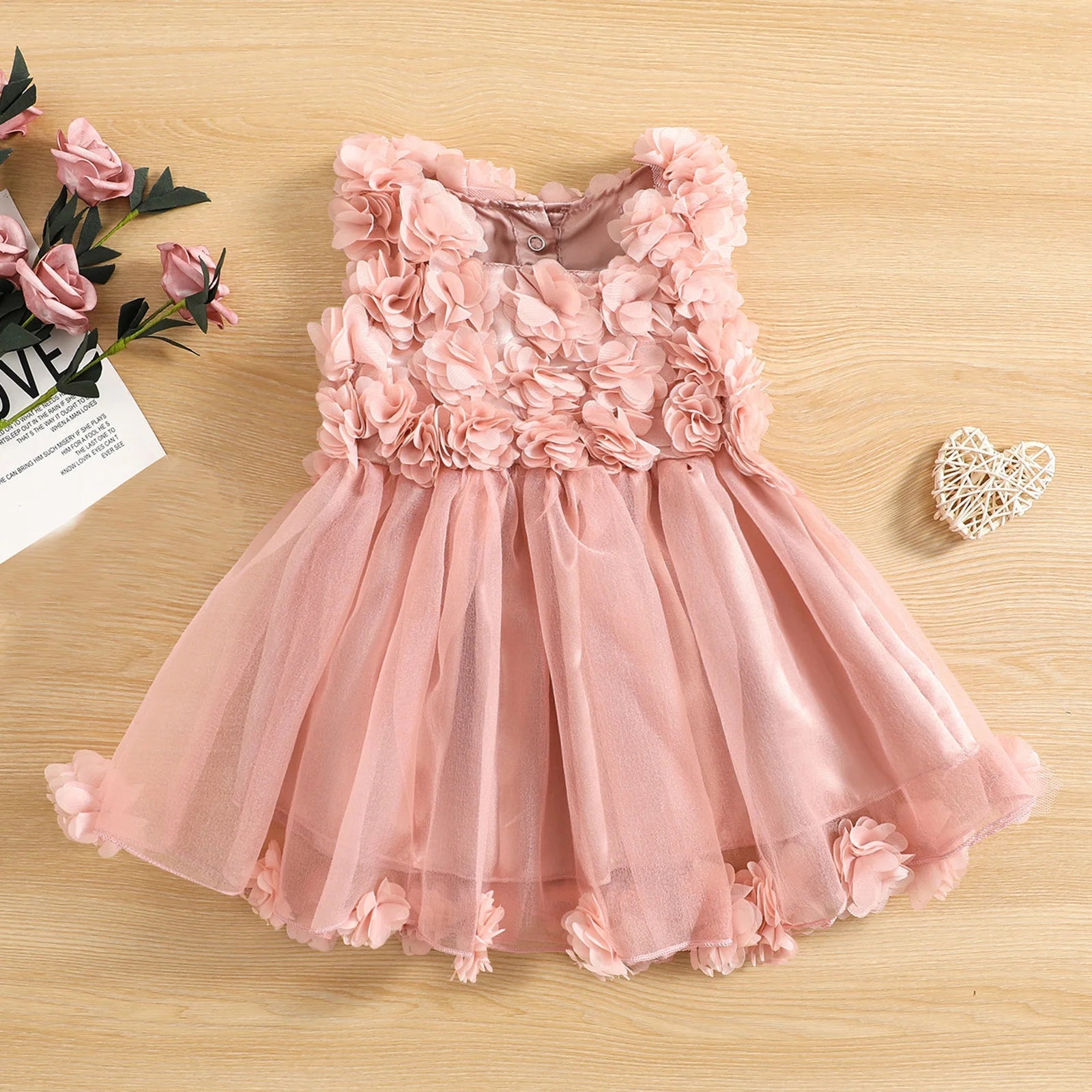 KMK - Flowers Ruffle Lace Dress