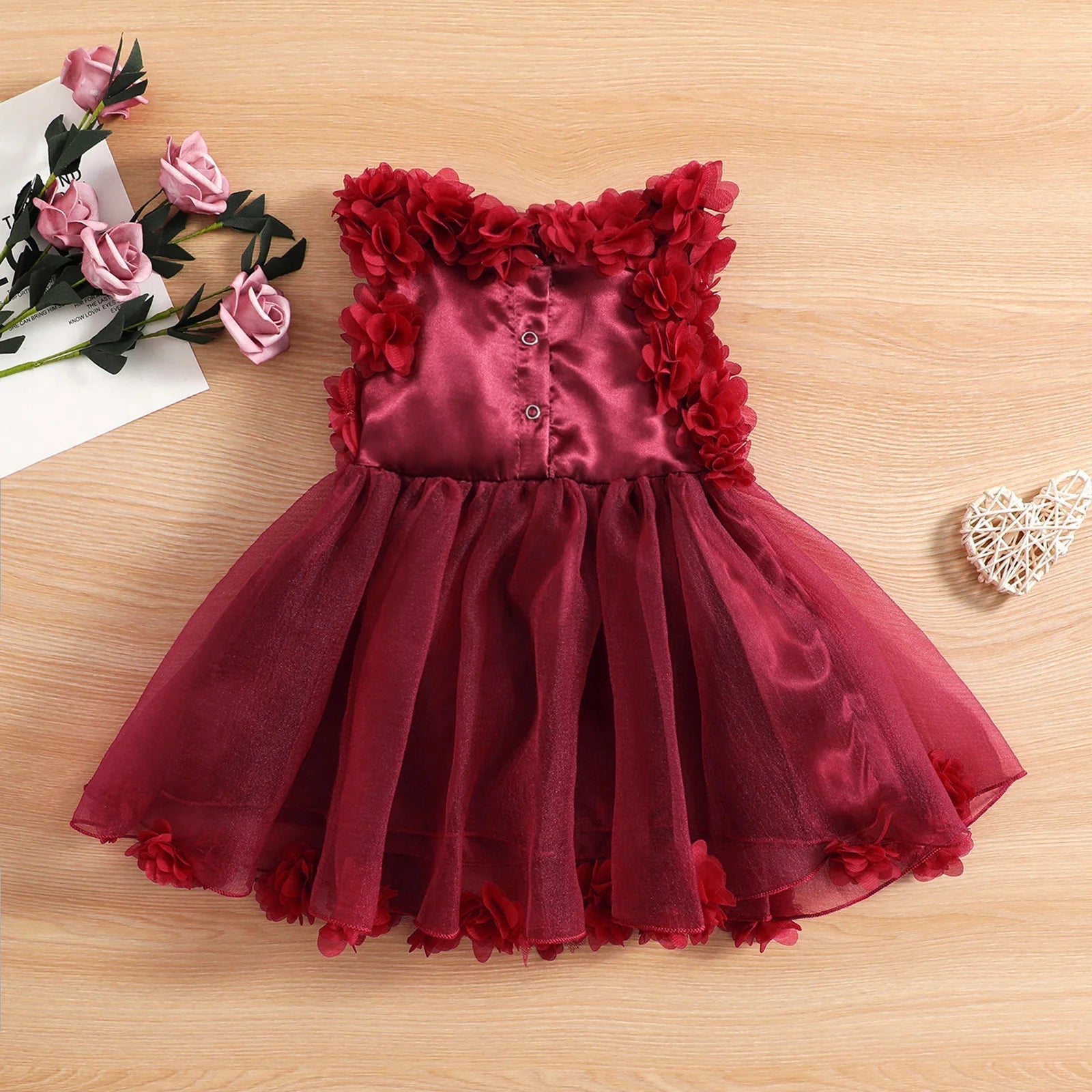 KMK - Flowers Ruffle Lace Dress