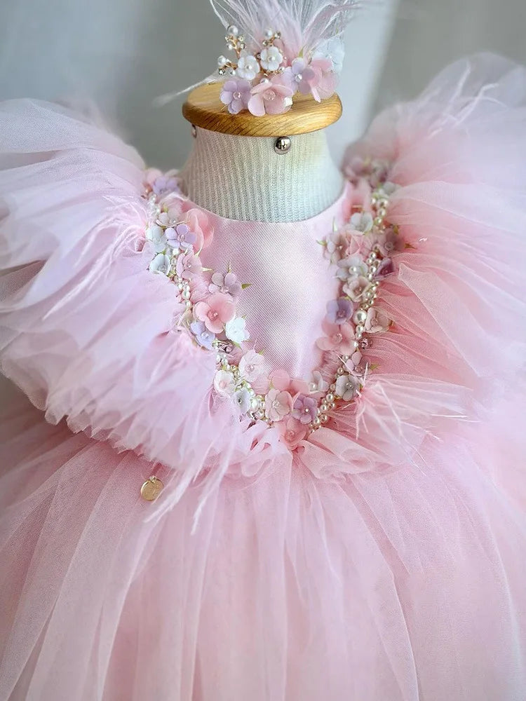 KMK - Fluffy tulle Sweet pink dress