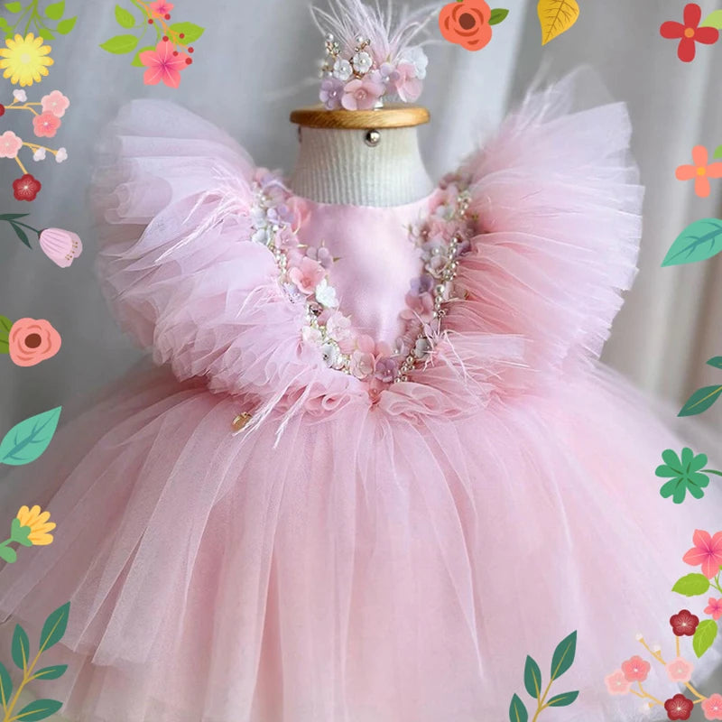 KMK - Fluffy tulle Sweet pink dress