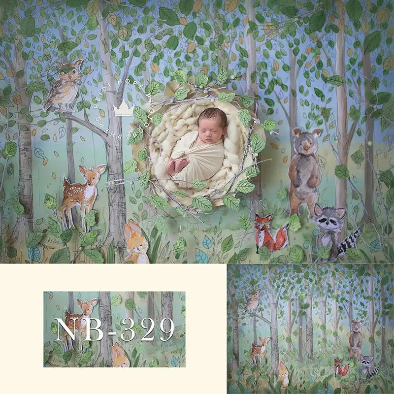 KMK - Forest Friends Watercolour backdrop