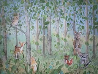 KMK - Forest Friends Watercolour backdrop