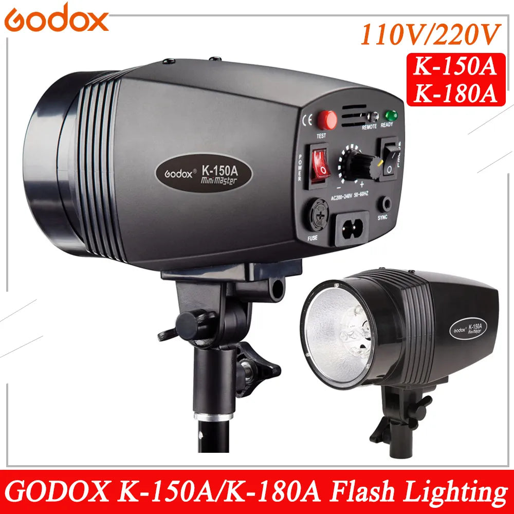 KMK - GODOX K-150A K150A K180A K-180A 180WS 150Ws Portable Mini Master Studio Flash Light