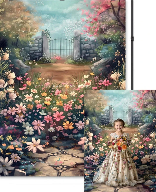 KMK - Garden Floral Backdrop